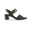 Neeta Black Leather Heel -Side View