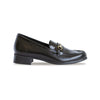 Gryffin Loafer in Black Glazed Leather - Thumbnail