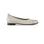 Mila flat in cream leather - Side View