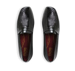 ELLIS Patent leather in black Penny Loafer Pump - top view