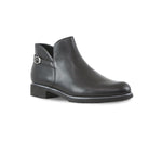 Brenna, Tailored Fashion Bootie in Soft Leather, on EVA Outsole - Angle View