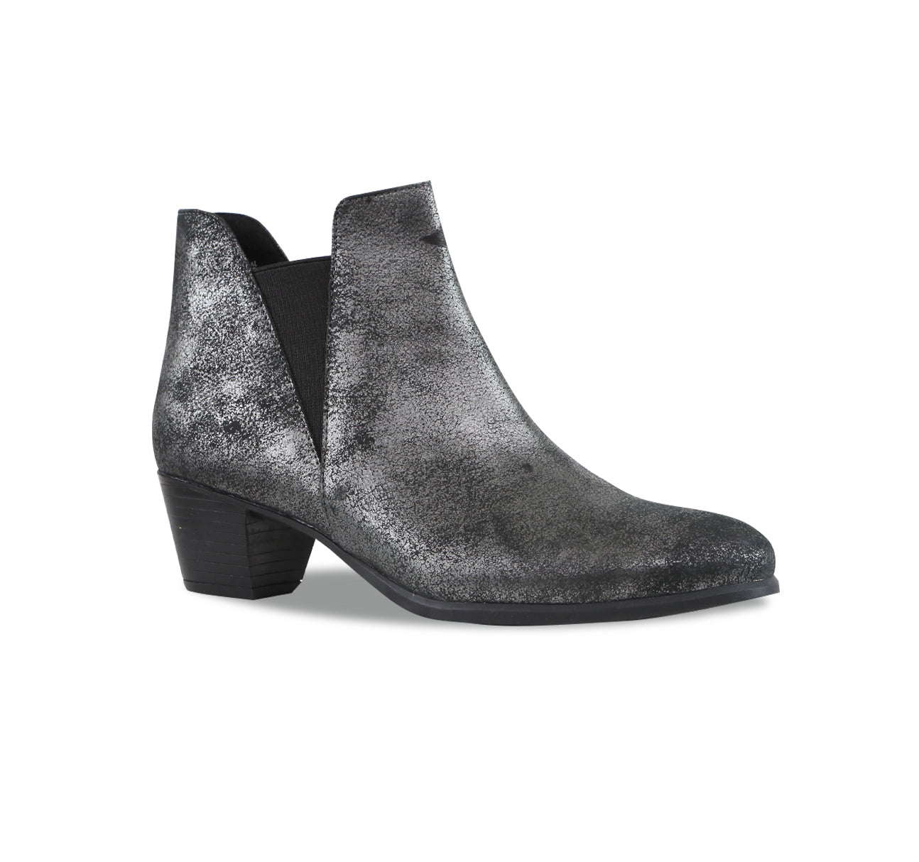 Jackson Chelsea Style Bootie in Black Metallic - Angle View