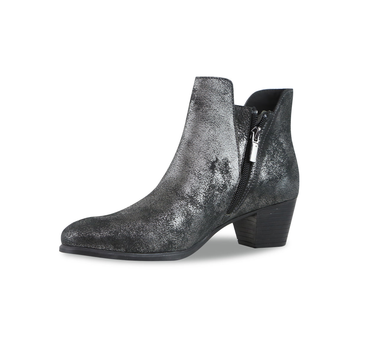 Jackson Chelsea Style Bootie in Black Metallic - Inside View