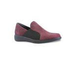 CLAY STEP IN WITH RUBBER OUTSOLE IN WINE SUEDE-angle view