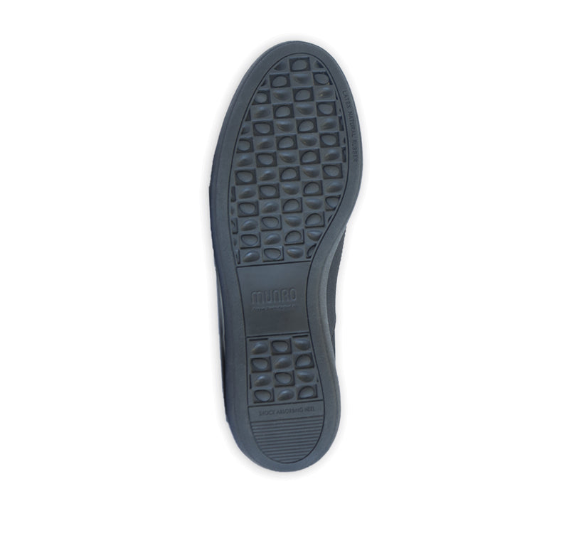 CLAY STEP IN WITH RUBBER OUTSOLE IN BLACK SUEDE-bottom view