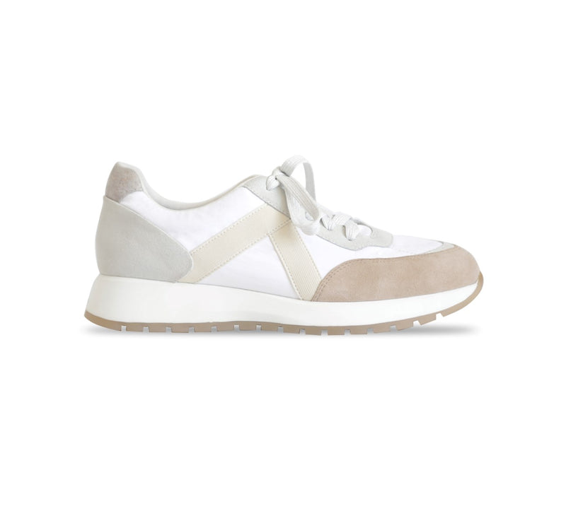 PIPER ATHLEISURE OXFORD IN WHITE & TAN COMBINATION MATERIALS - side view