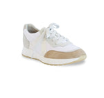 PIPER ATHLEISURE OXFORD IN WHITE & TAN COMBINATION MATERIALS - ANGLE VIEW