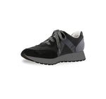 PIPER ATHLEISURE OXFORD IN BLACK & GUNMETAL WITH GREY MIDSOLE - INSIDE VIEW