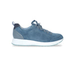 MONIQUE AN ATHLEISURE OXFORD IN BLUE SUEDES AND LEATHER - SIDE VIEW