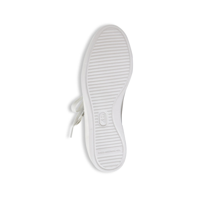 MUNRO JAMIE ATHLEISURE LACE-UP OXFORD IN OFF-WHITE LEATHER-BOTTOM VIEW