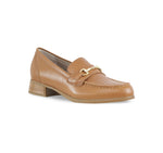 GRYFFIN SADDLE OXFORD WITH ORNAMENTAL BIT IN TAN COW LEATHER-ANGLE VIEW