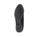 ELENA SMOKING STYLE SLIP-ON IN BLACK SUEDE-BOTTOM VIEW