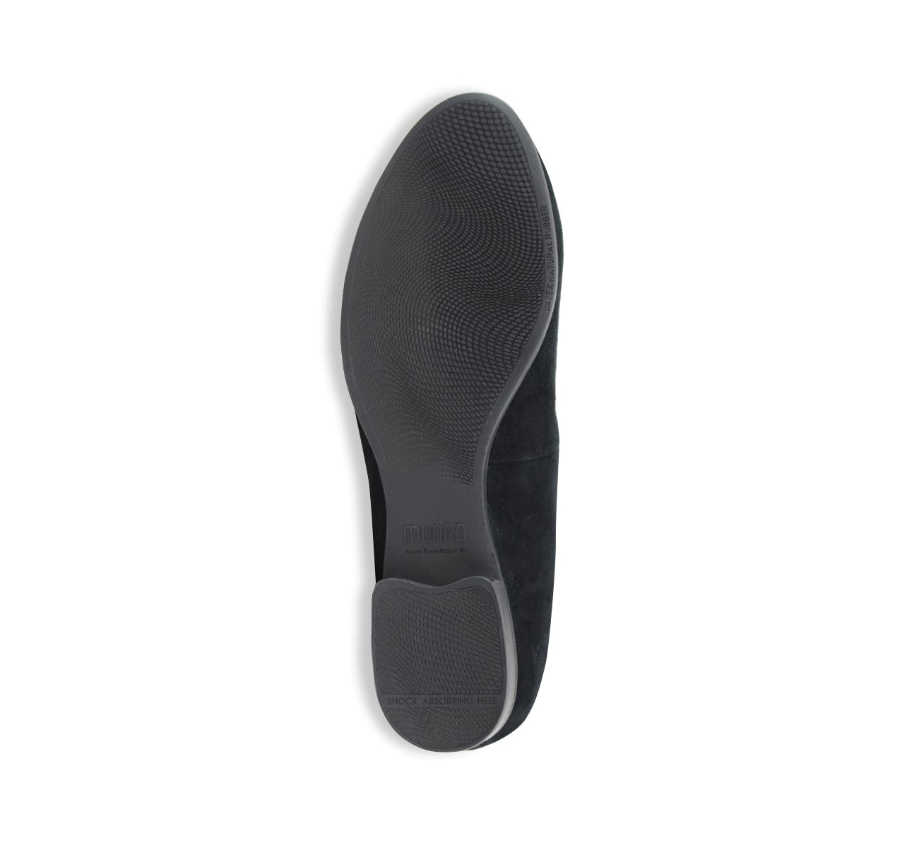 ELENA SMOKING STYLE SLIP-ON IN BLACK SUEDE-BOTTOM VIEW