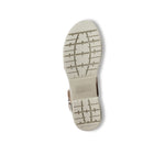 TEAGAN DOUBLE STRAP SANDAL ON ULTRA LIGHTWEIGHT LUG OUTSOLE IN BLUSH  LEATHER - BOTTOM VIEW