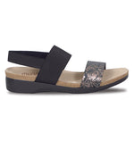 PISCES EU STYLED FOOTBED SANDAL WITH PIG SUEDE AND FABRIC - Side View