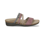 CAMILA STRAPPY FOOTBED SANDAL IN LAVENDAR NUBUCK - SIDE VIEW