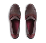 GEENA SADDLE LOAFER IN WINE CALF LEATHER-TOP VIEW