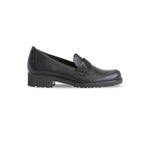 GEENA SADDLE LOAFER IN BLACK CALF LEATHER-outside view