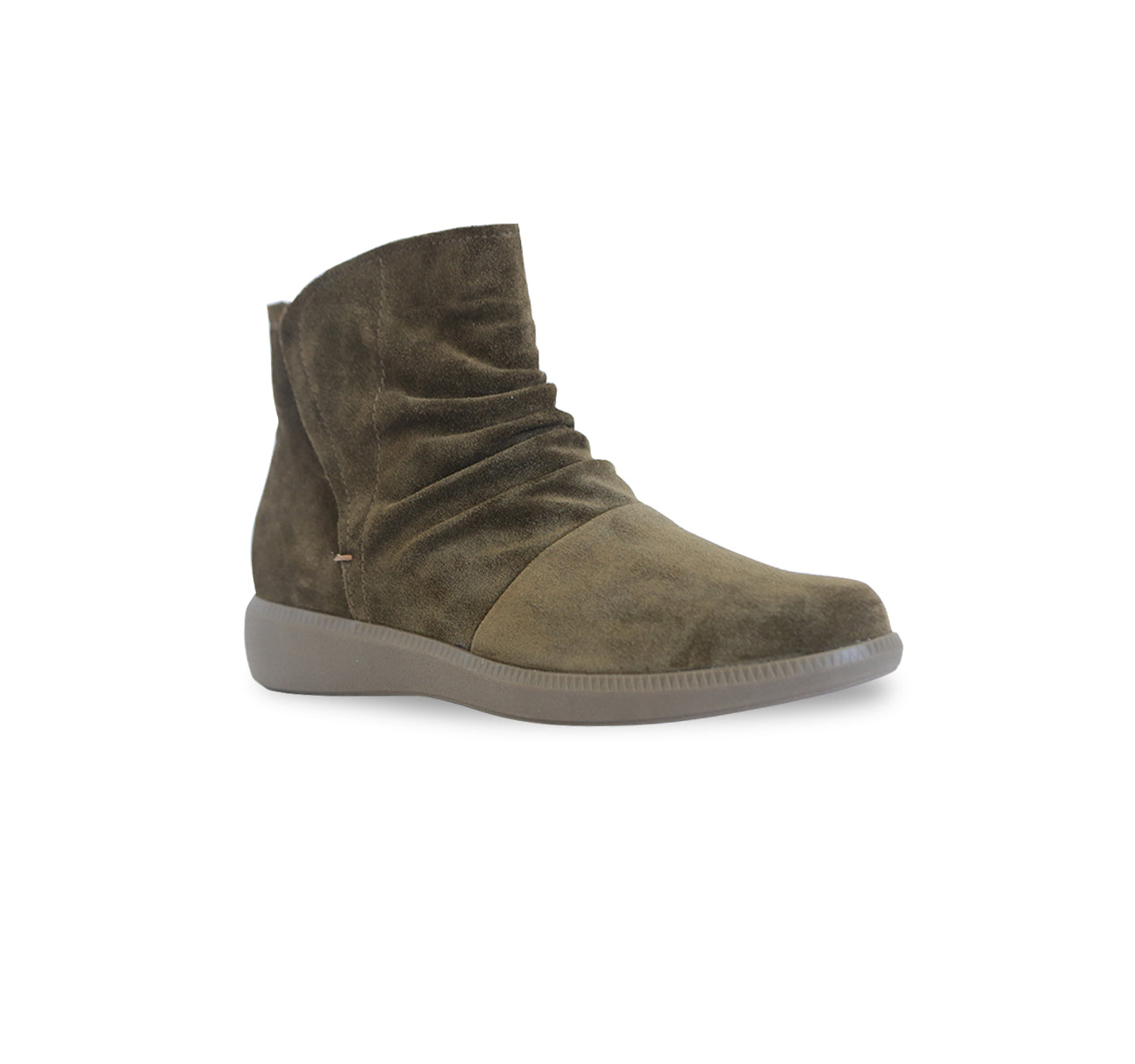 SCOUT ANKLE BOOT WITH HOOK & LOOP CLOSURE RUBBER OUTSOLE IN HERB SUEDE-angle view