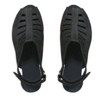 Abby slingback sandal in black nubuck Top View