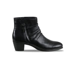 ELLIOT SLOUCH LOOK ANKLE BOOT IN BLACK LEATHER-side view