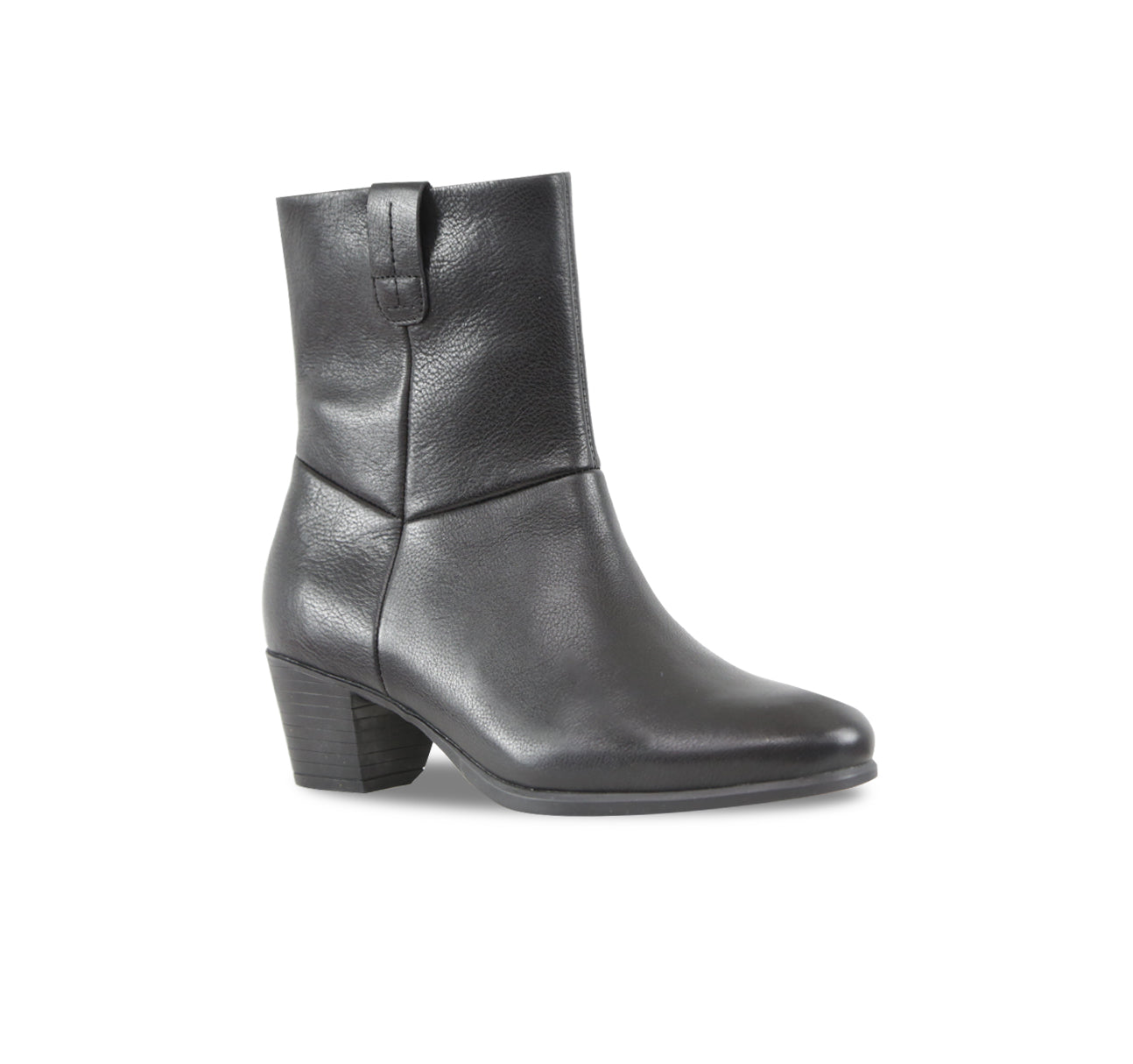 TYLER MID-CALF BOOT IN BLACK SUPPLE CALF LEATHER-ANGLE VIEW