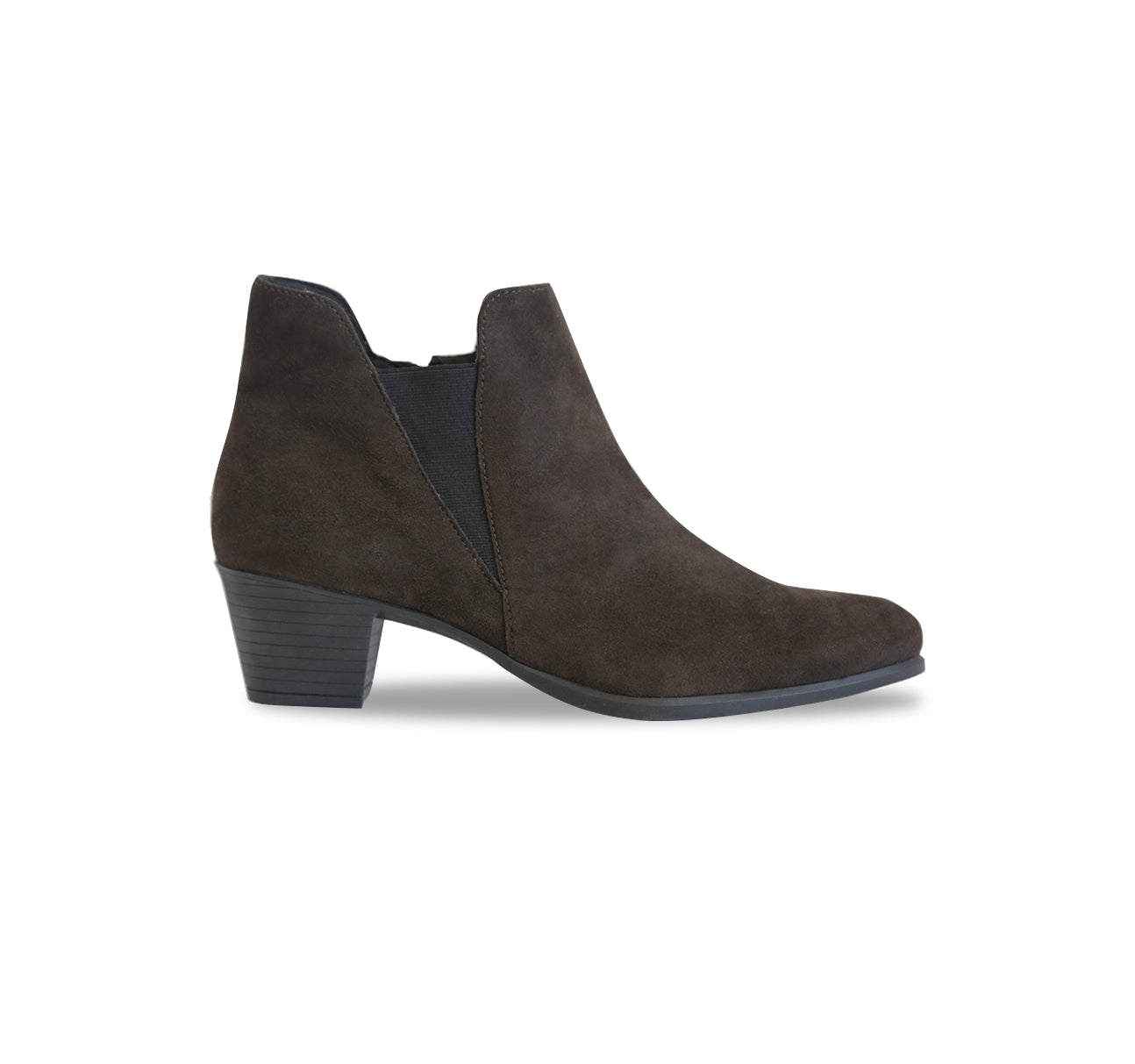 JACKSON CHELSEA STYLE BOOTIE IN BROWN NUBUCK-side view