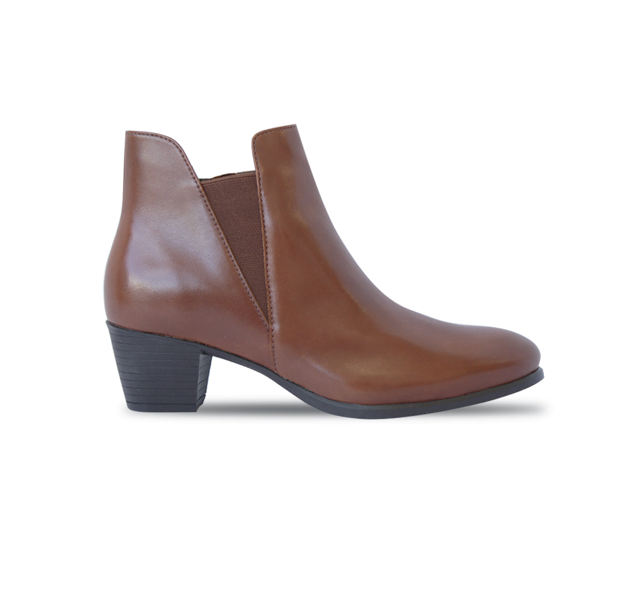 JACKSON A CHELSEA STYLE BOOTIE IN CUERO COLOR CALF LEATHER - SIDE VIEW