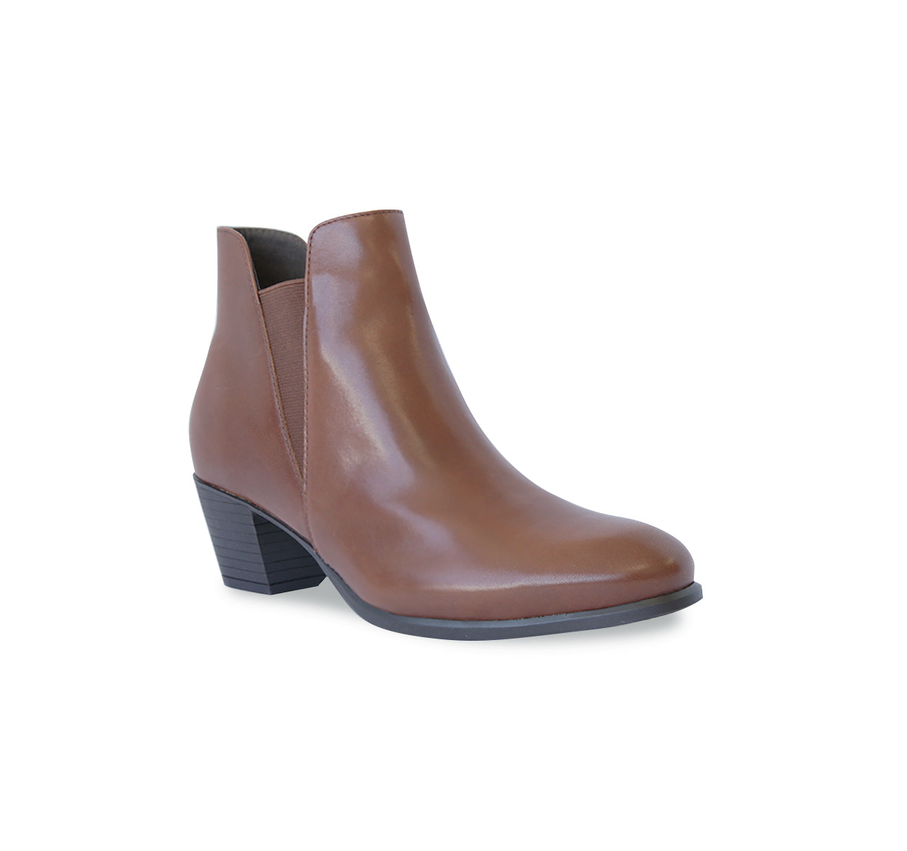 JACKSON A CHELSEA STYLE BOOTIE IN CUERO COLOR CALF LEATHER - ANGLE VIEW