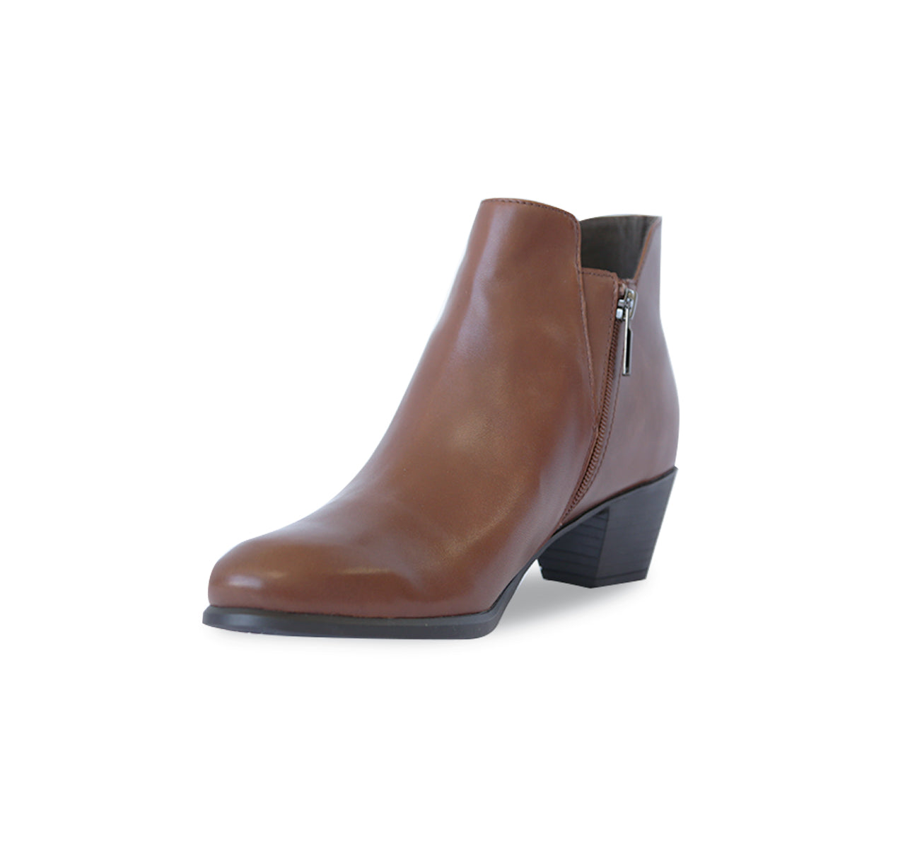 JACKSON A CHELSEA STYLE BOOTIE IN CUERO COLOR CALF LEATHER - INSIDE VIEW