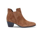 JACKSON A CHELSEA STYLE BOOTIE IN NEW TOBACCO COLOR SUEDE - SIDE VIEW 