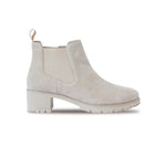 DARCY IN OFF-WHITE SUEDE ON LOW PLATFORM EVA & RUBBER OUTSOLE - SIDE VIEW