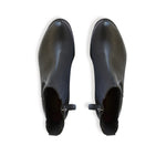 DARCY IN BLACK LEATHER ON LOW PLATFORM EVA & RUBBER OUTSOLE - TOP VIEW