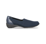 TRAVELER WALKING SHOE IN NAVY FABRIC AND LEATHER - Side View