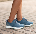 MONIQUE AN ATHLEISURE OXFORD IN BLUE SUEDES AND LEATHER - LIFESTYLE